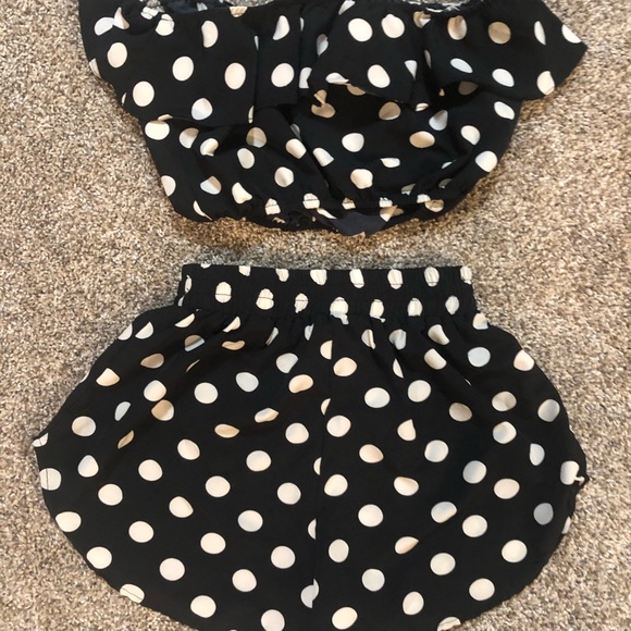 Polka dot black & white two piece set 👙🖤🤍 - Picture 5 of 5